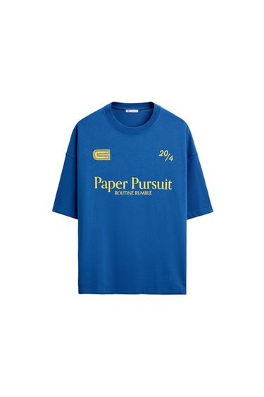 PRINTED T-SHIRT WITH SLOGANS