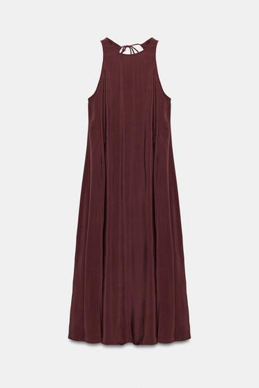 Zara FLUID MIDI DRESS - Clay