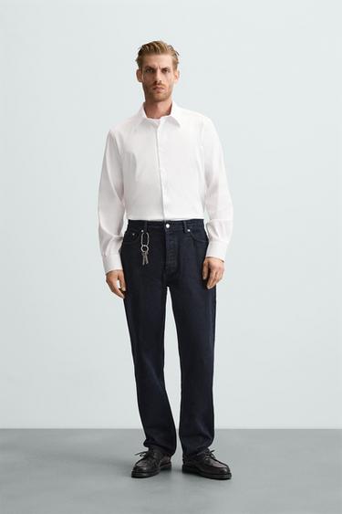 CAMISA ESTRUCTURA TWILL - Blanco de Zara - Imagen 0