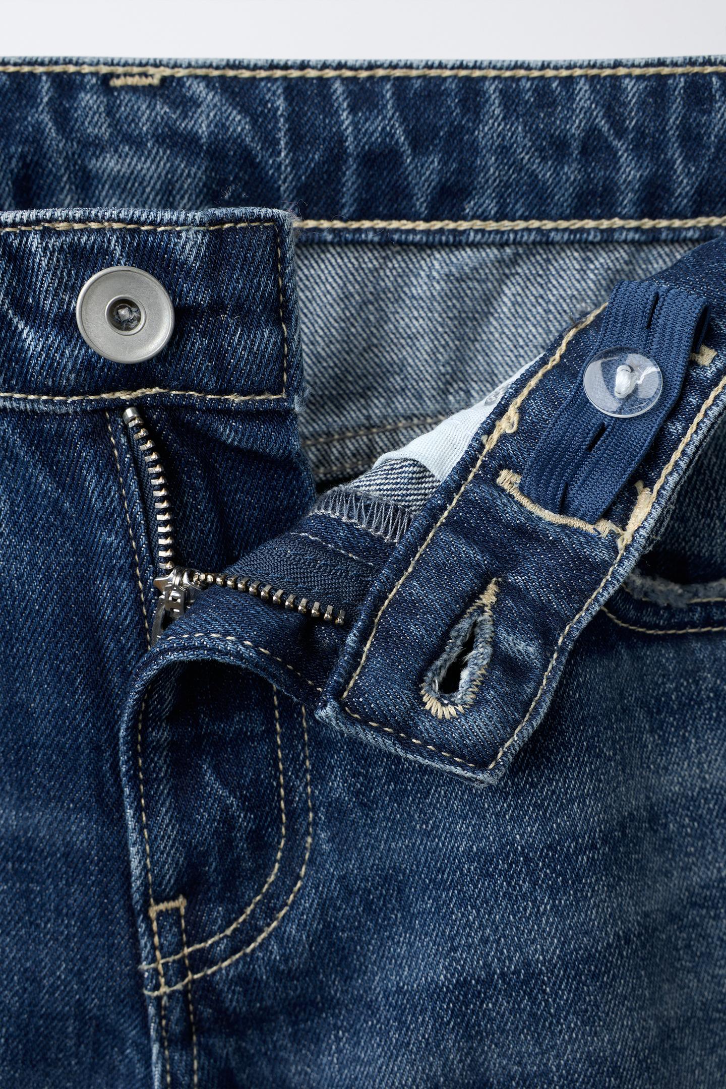 Детские джинсы Zara Distressed Straight, цвет: Синий — фото 4