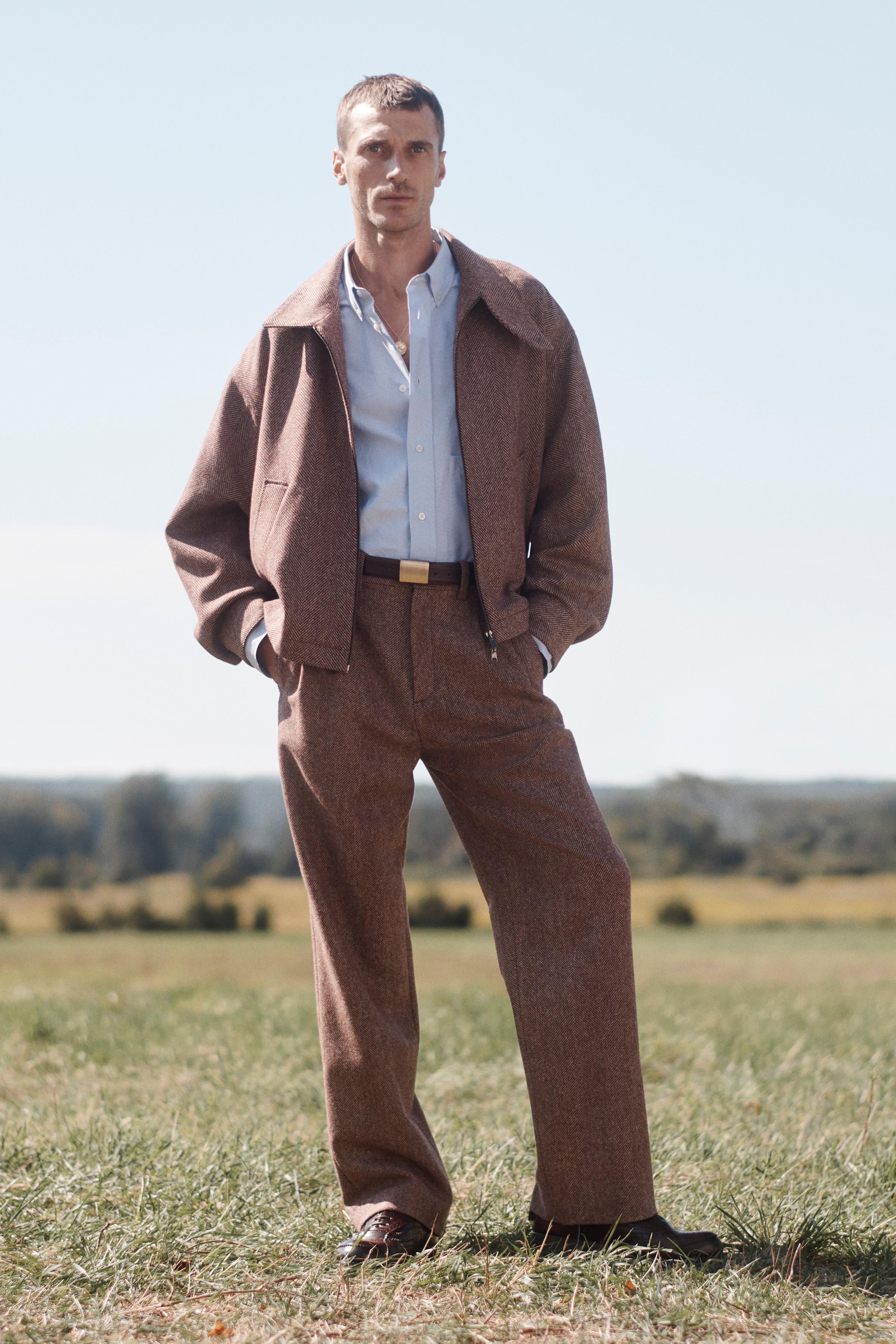 LIMITED EDITION HERRINGBONE WOOL PANTS