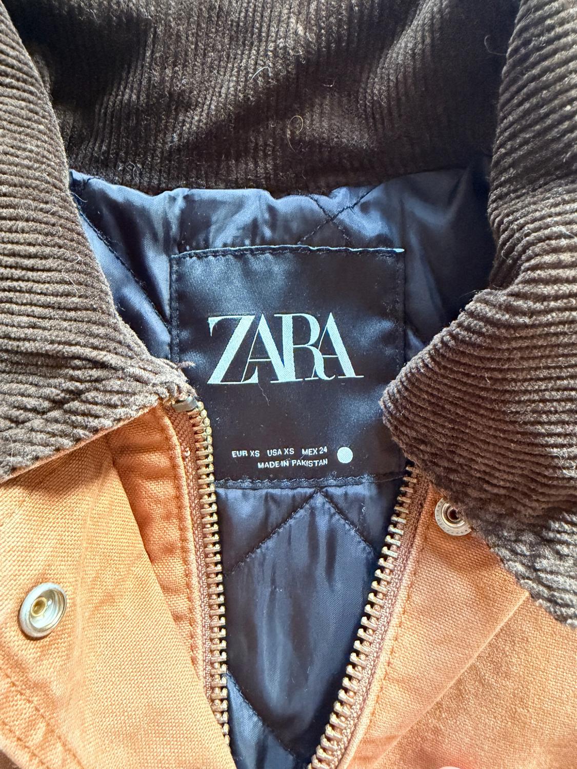 PADDED JACKET WITH CONTRAST COLLAR ZW COLLECTION - Image 5