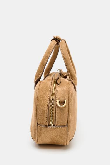 SAC BOWLING MINI EN DAIM - SABLE/MARRON de Zara - Image 4