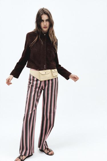 JEANS RAYAS TIRO MEDIO - rayas de Zara