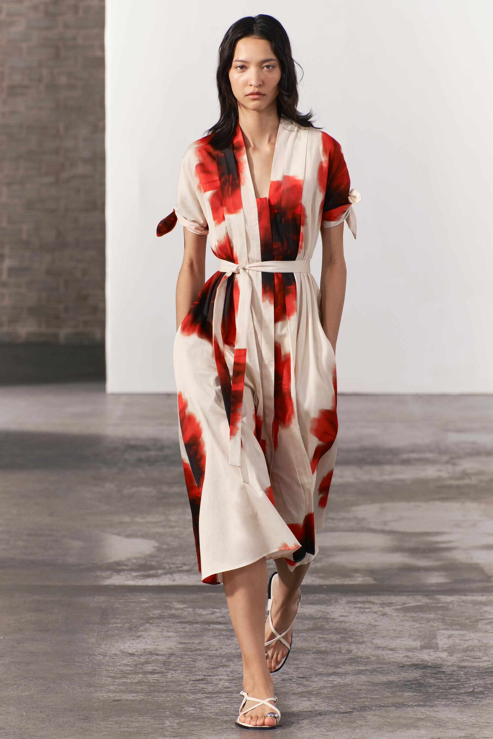 NWT Zara Geometric Print shirt dress PINK Sz S  Printed shirt dress,  Clothes design, Fashion design