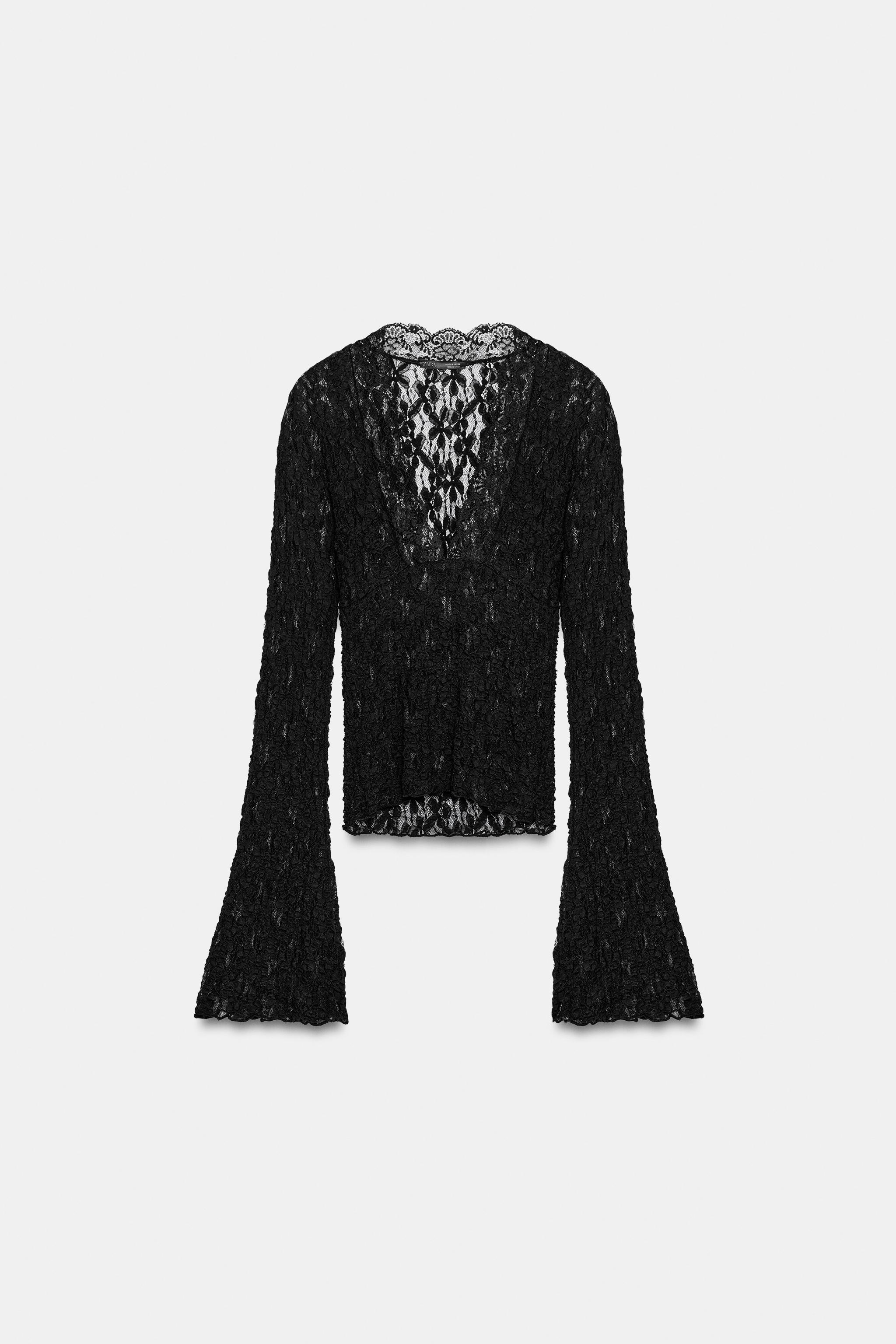 ベルスリーブ レーストップス - ブラック | ZARA Japan / 日本