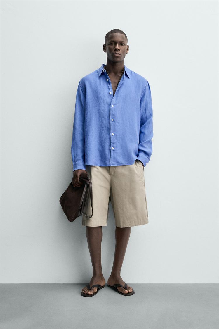 %100 KETEN REGULAR FIT GÖMLEK