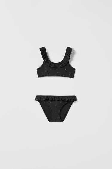 KIDS/ BIKINI APLIQUES - Negro de Zara - Imagen 0