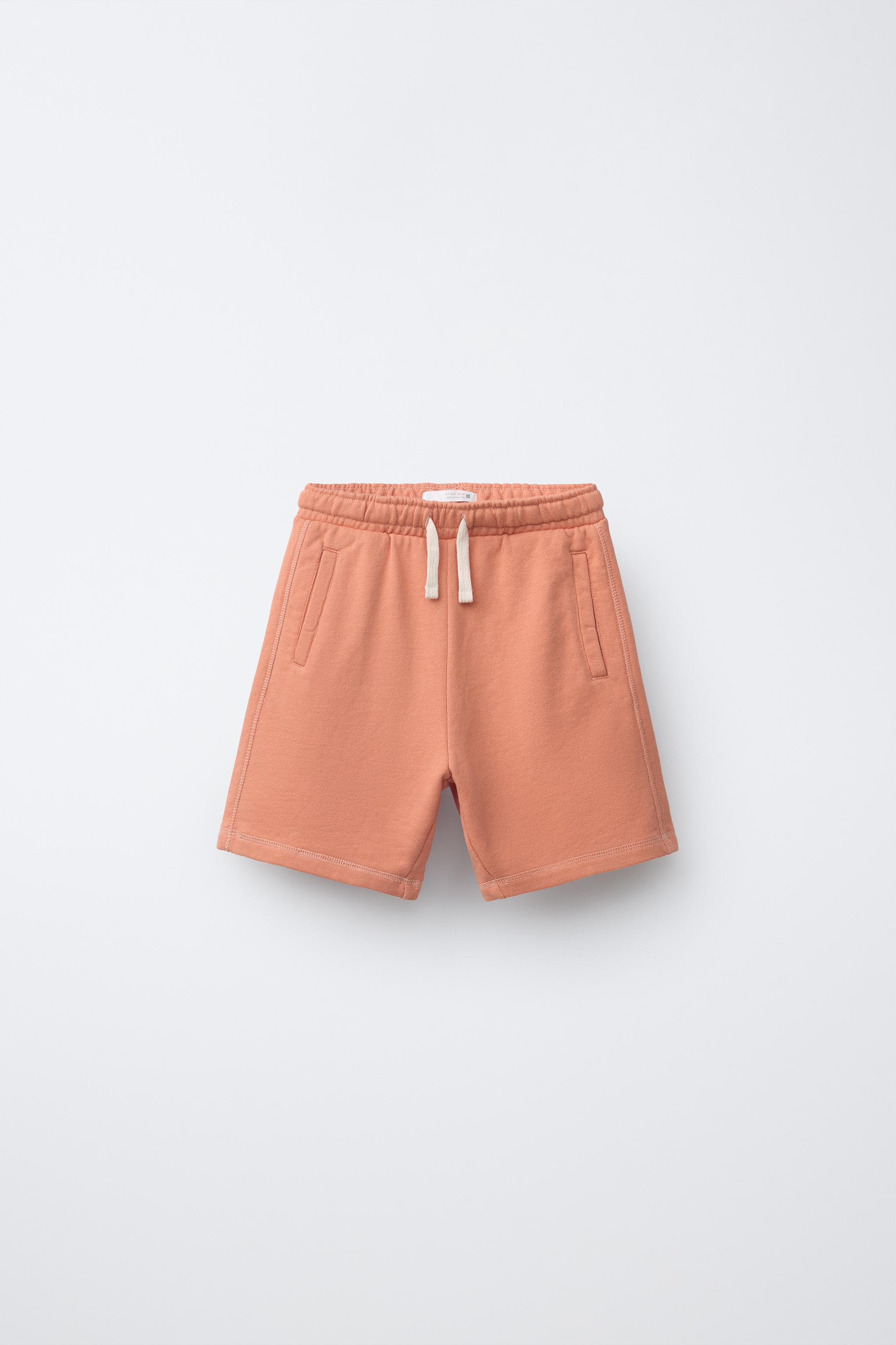 GARMENT DYED LOGO PLUSH SHORTS