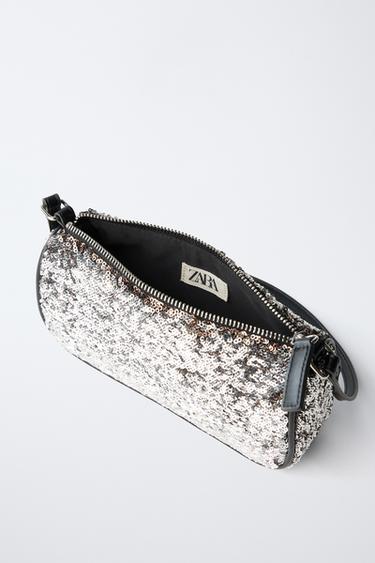 SEQUIN SHOULDER BAG - Silver by Zara - Image 3