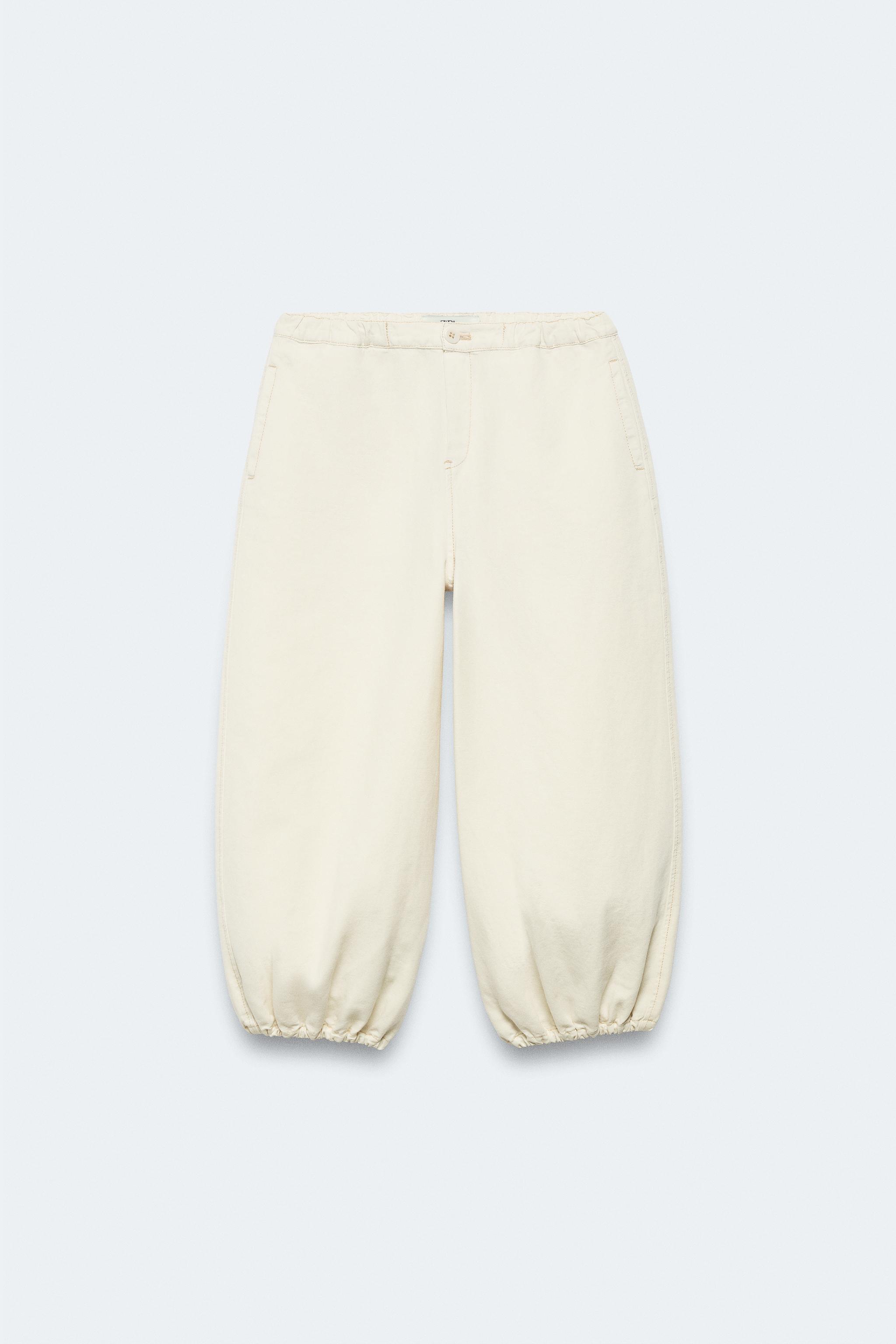 予約完売品 argue COTTON NYLON BALLOON FOODIE 2-14 YEARS / LIMITED EDITION COTTON LINEN BLOOMER PANTS - Ecru