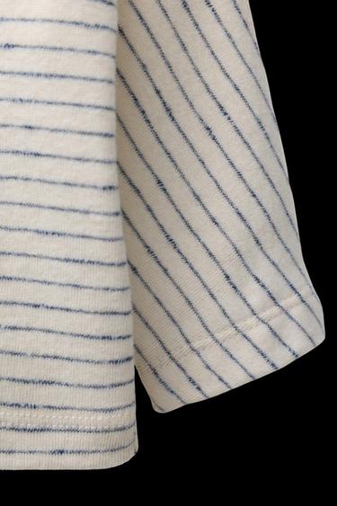STRIPED T-SHIRT - Ecru / Navy by Zara