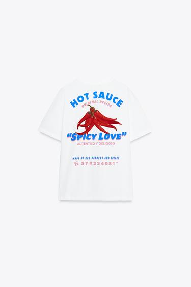 T-SHIRT IMPRIMÉ INSCRIPTION - Blanc de Zara - Image 1