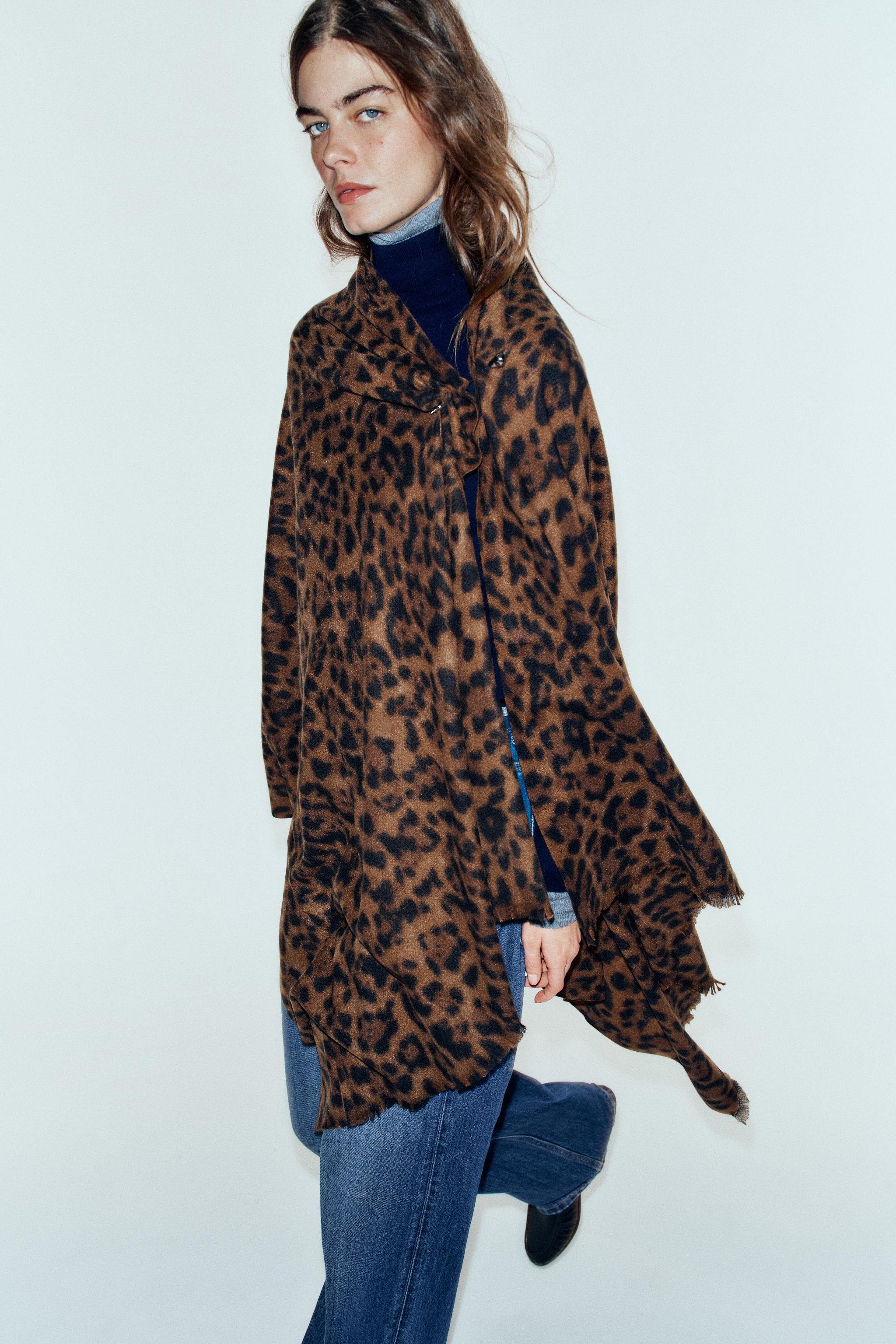 Animal Print Scarf by Zara