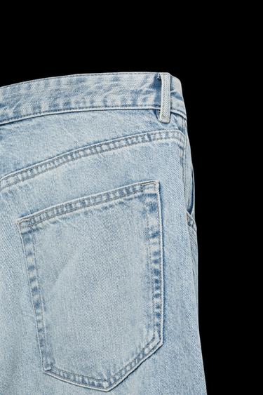Zara BAGGY WIDE FIT JEANS - Light blue