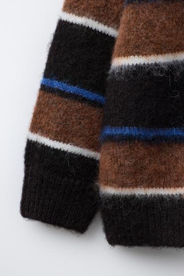 CHAMPION ® X ZARA STRIPED KNIT SWEATER - Brown by Zara - Image 3