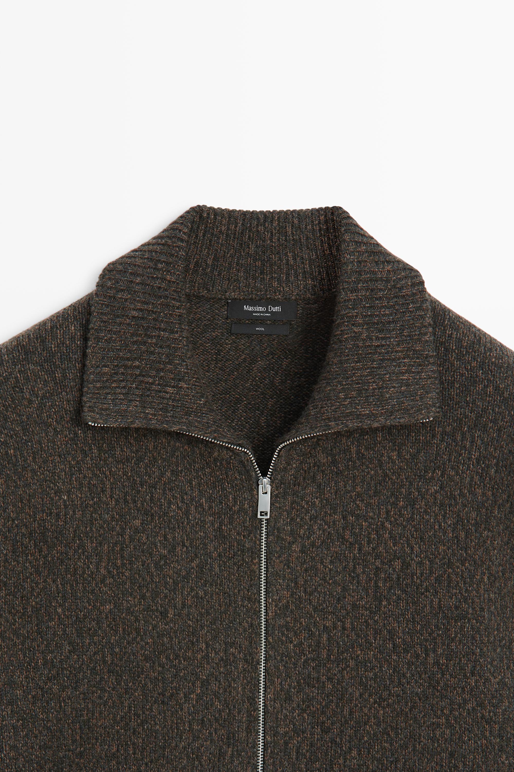Cardigan 100 % laine à fermeture Éclair