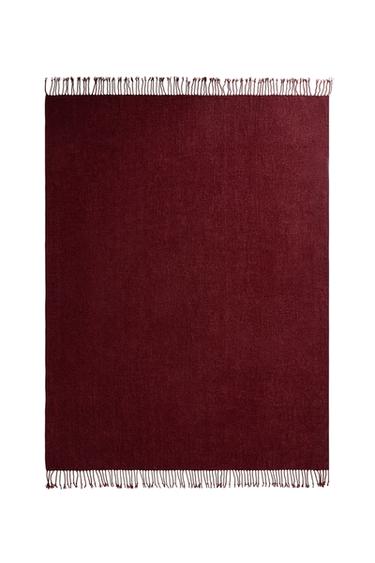 CHENILLE BLANKET - Reddish by Zara