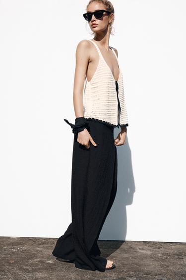WIDE PAREO TROUSERS - Black by Zara - Image 5