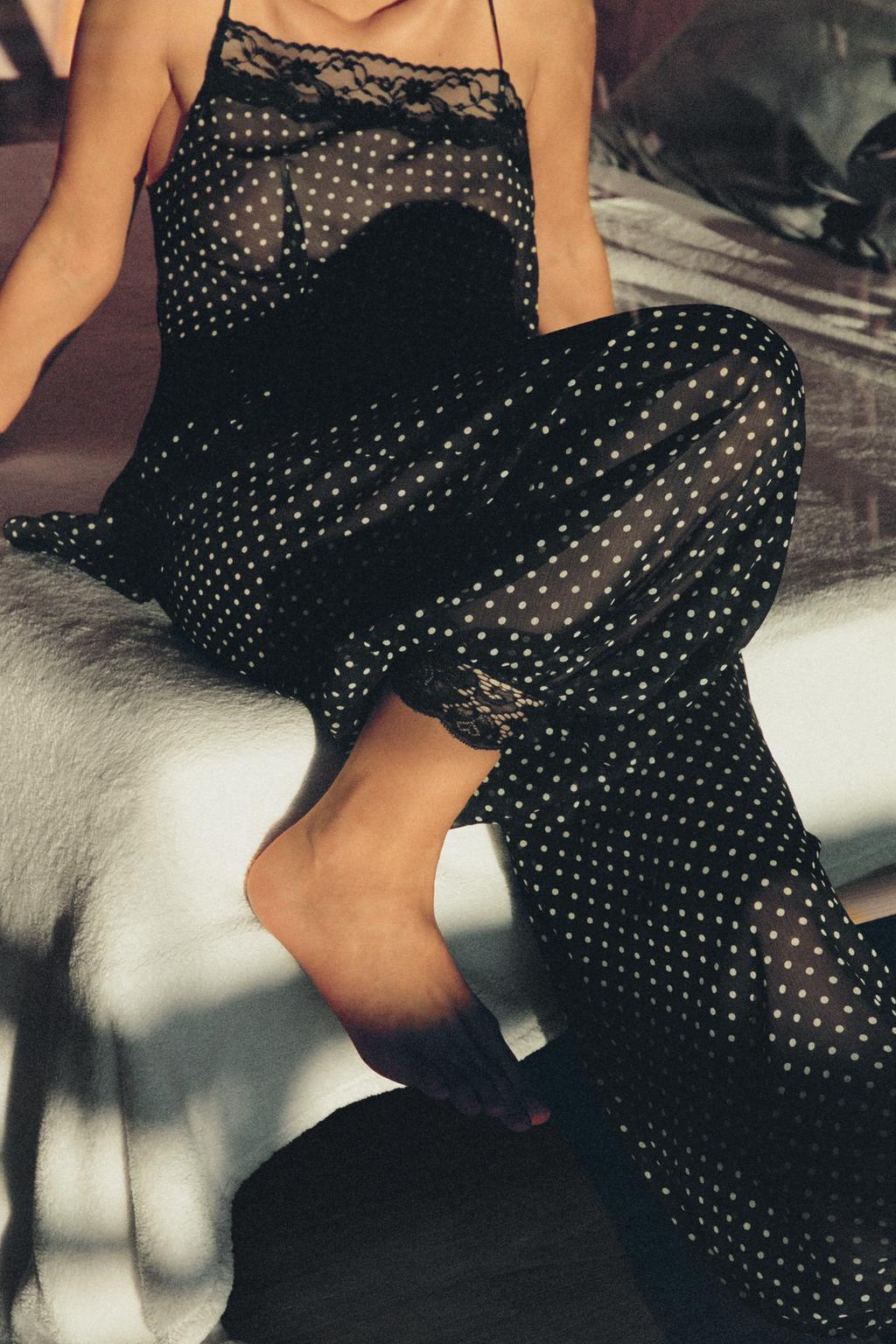 POLKA DOT LACE BLOOMER PANTS