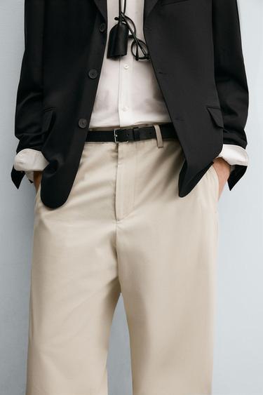 STRAIGHT FIT TROUSERS LIMITED EDITION - Oyster-white by Zara - Image 5