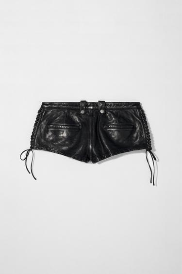 SHORT CUIR KATE MOSS X ZARA - Noir de Zara - Image 2