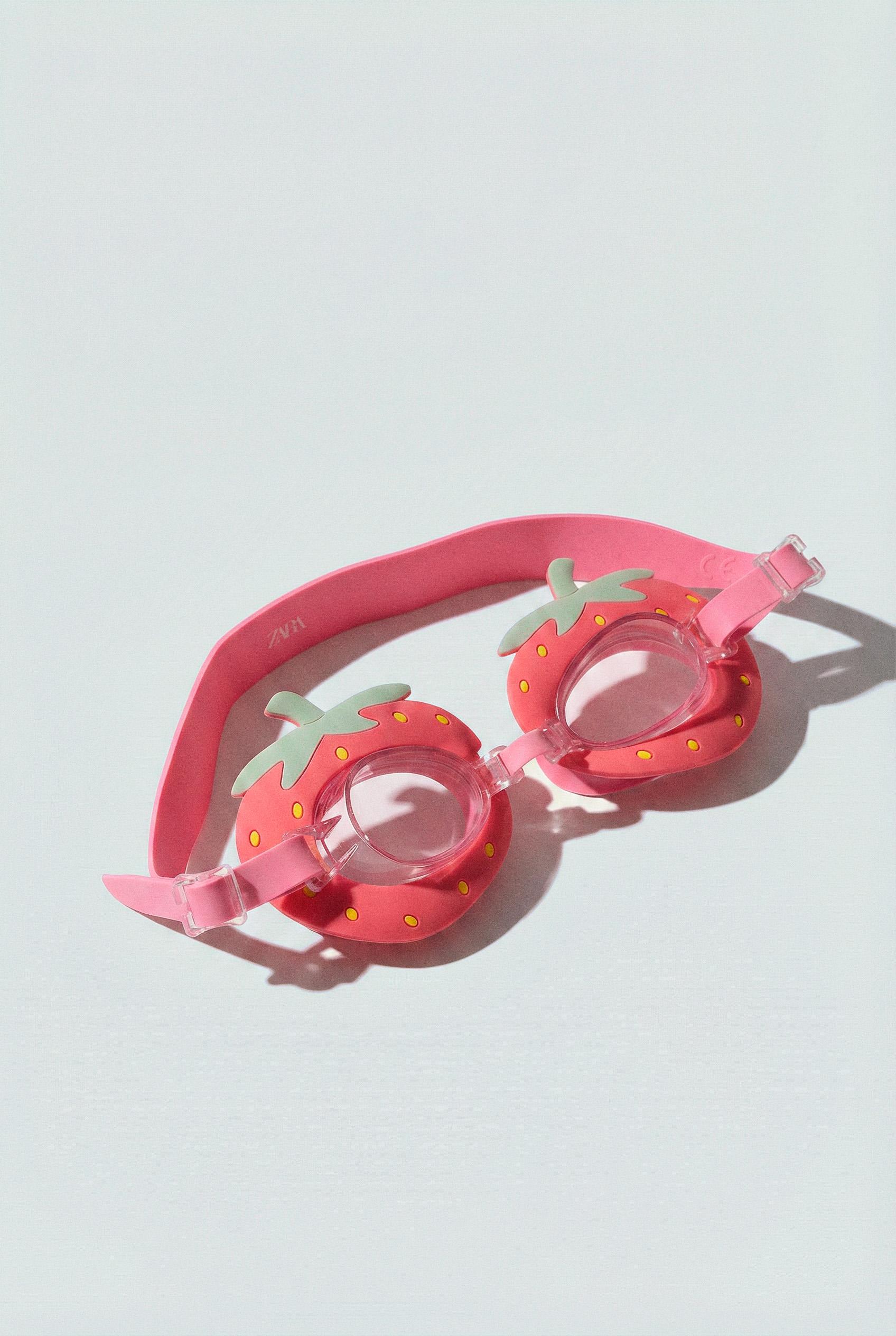 STRAWBERRY SWIM GOGGLES — Red