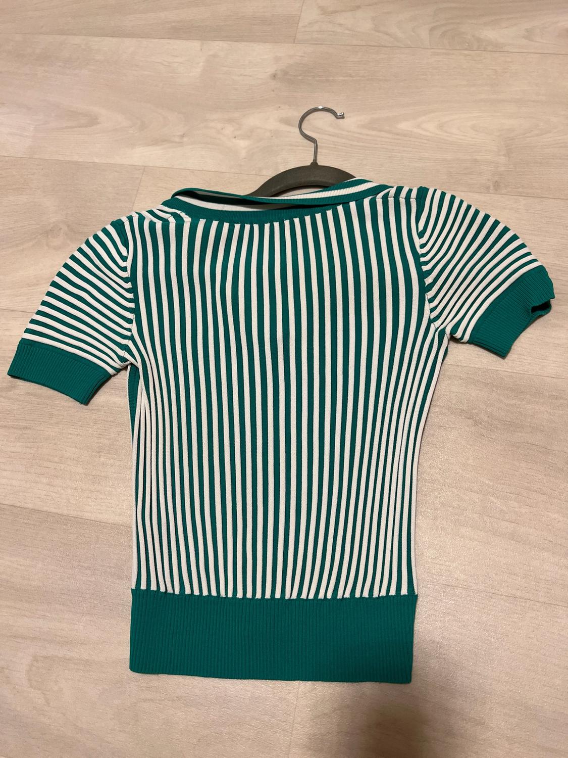 STRIPED KNIT POLO SHIRT WITH RIBBED TRIMS - Image 3