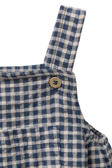 GINGHAM PLAYSUIT - Navy blue by Zara