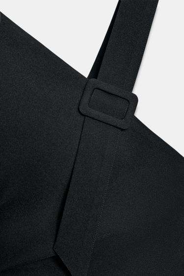 ASYMMETRIC SHORT DRESS WITH BUCKLE - Black by Zara - Image 9