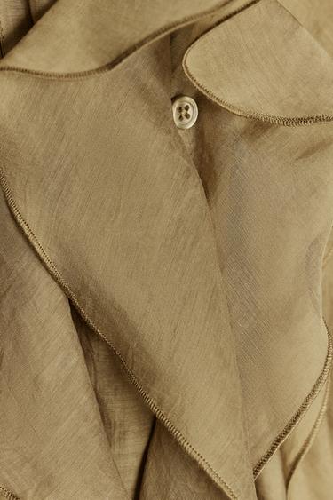 CHEMISE À VOLANTS ZW COLLECTION - Moutarde de Zara - Image 8
