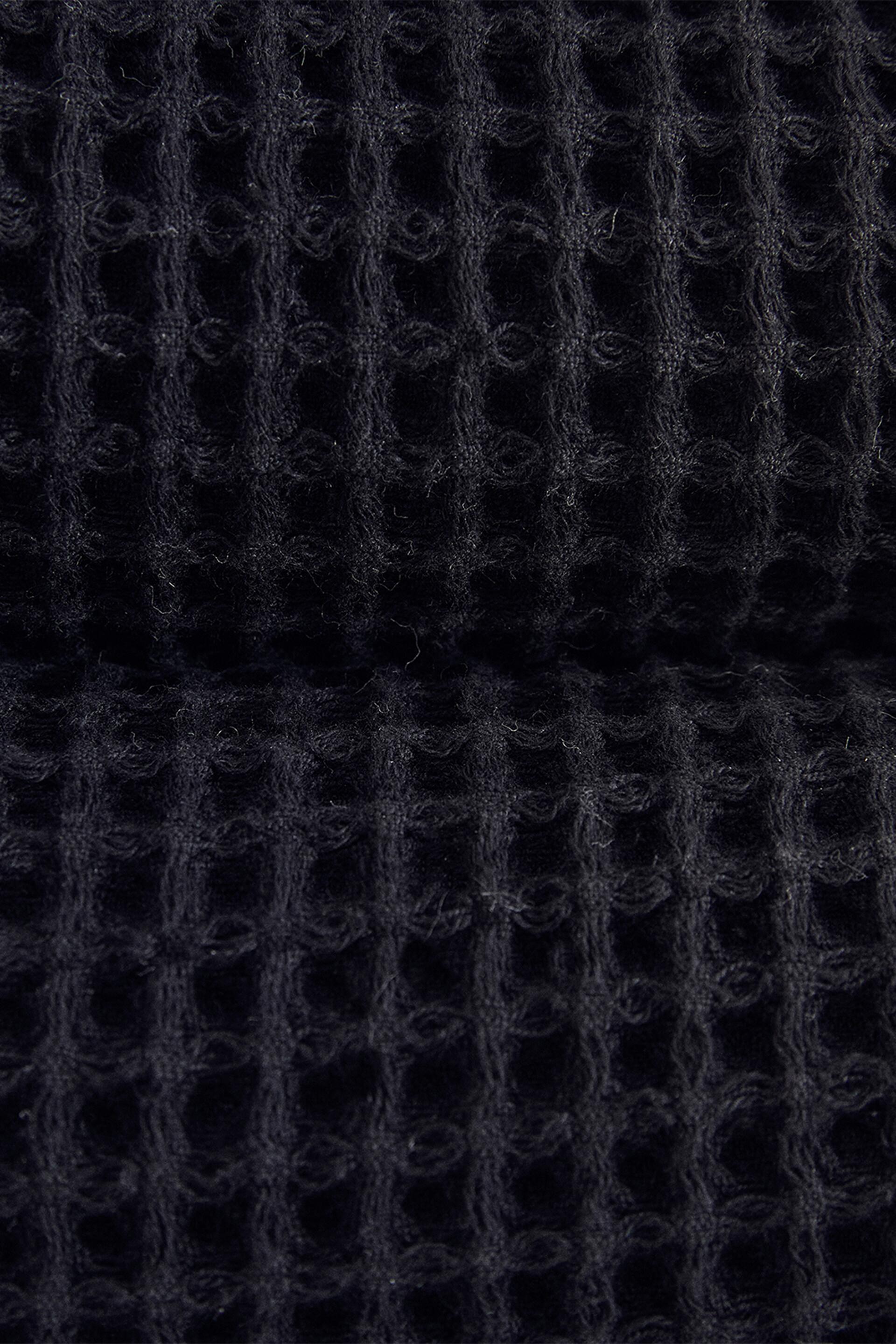 WAFFLE-KNIT COTTON BATH TOWEL