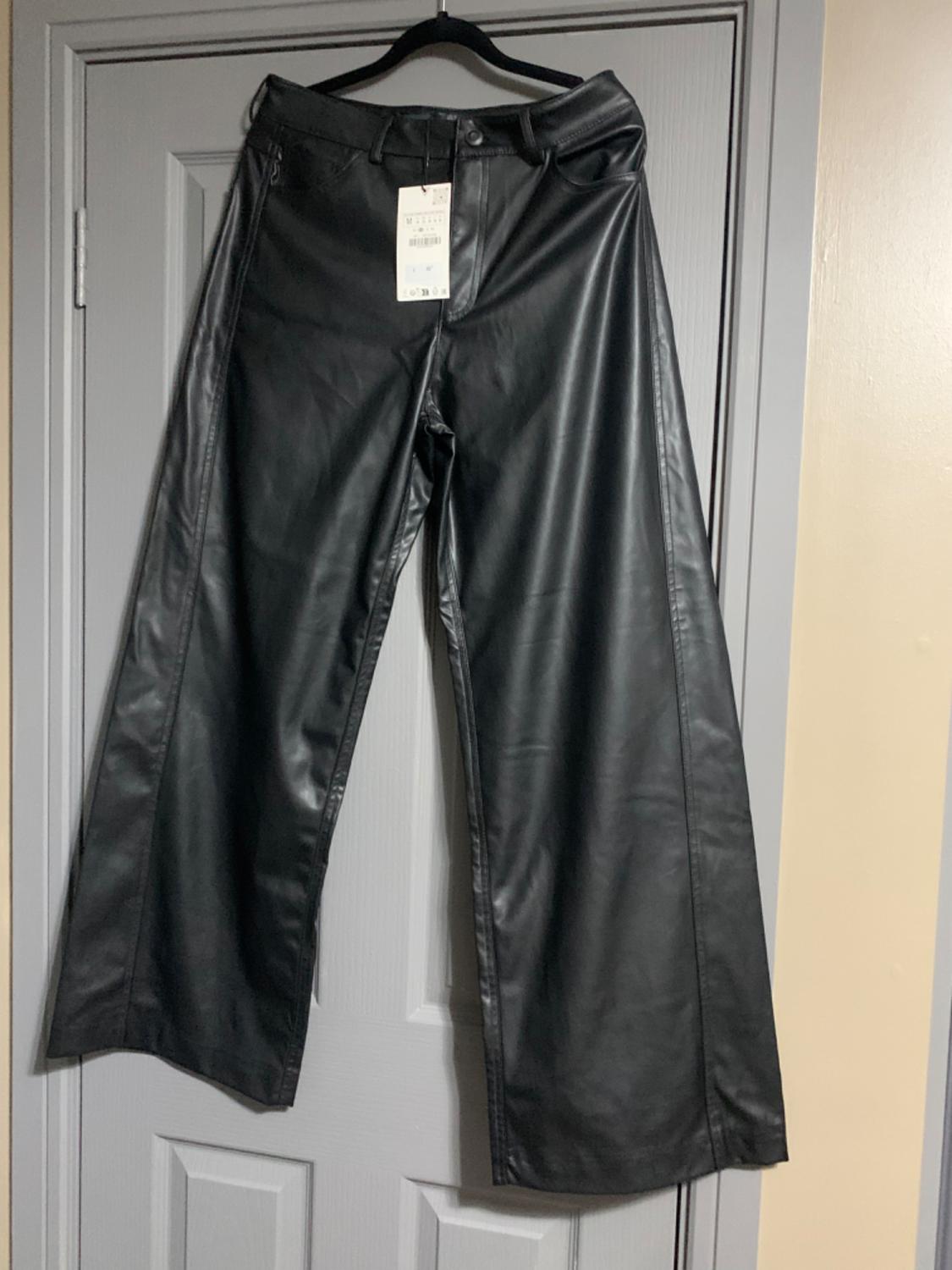FAUX LEATHER TROUSERS - Image 3