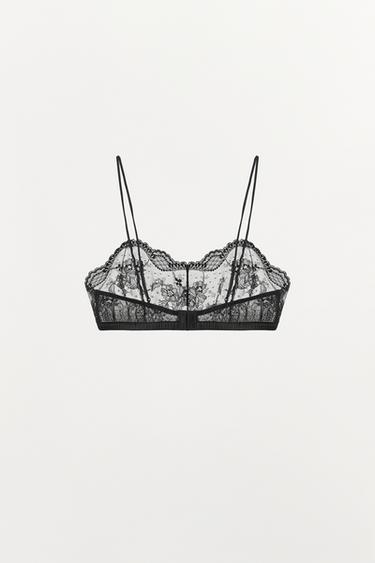 LACE BANDEAU BRA - Black by Zara - Image 4