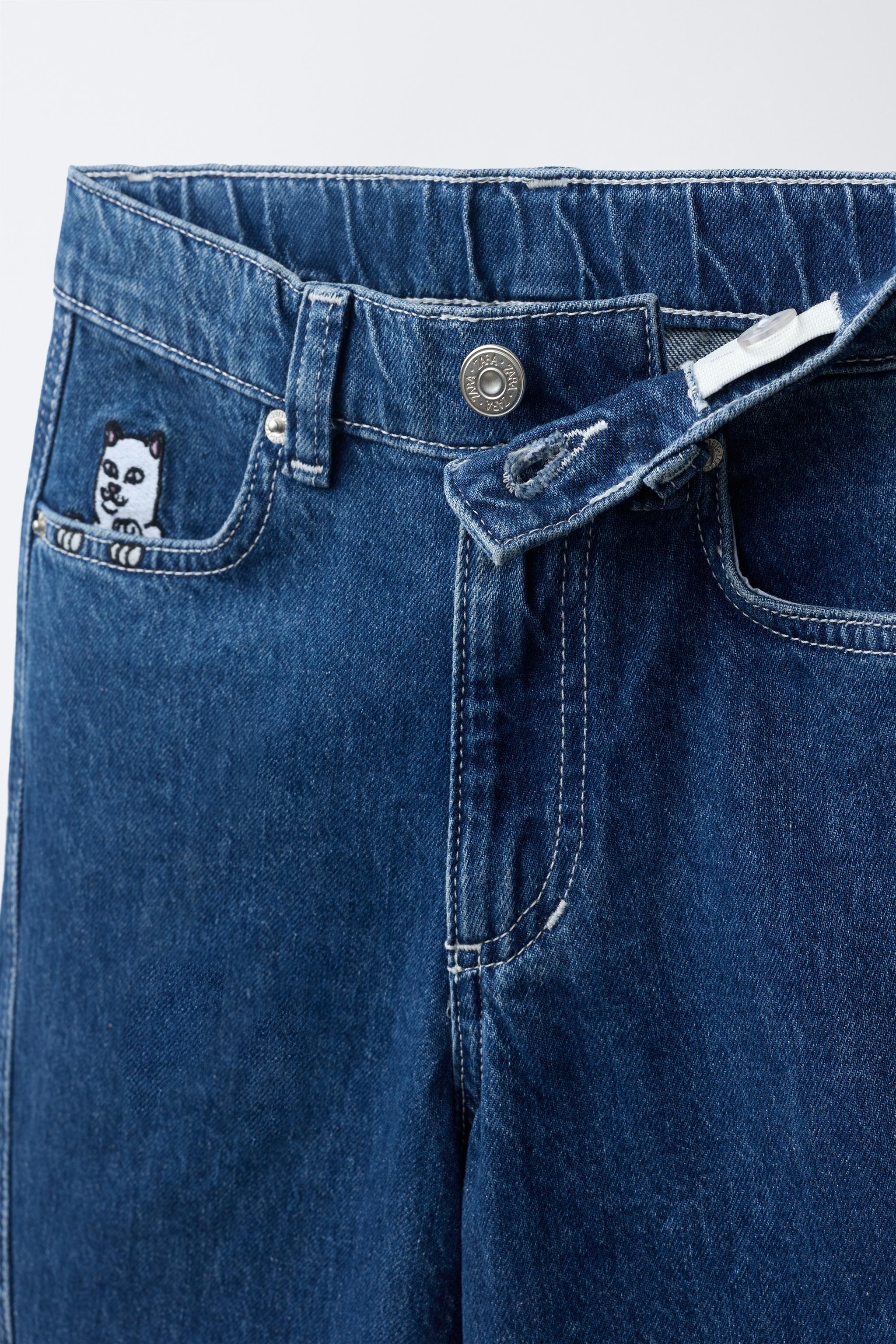SHORT EN JEAN SKATER BRODÉ RIPNDIP © X ZARA KIDS