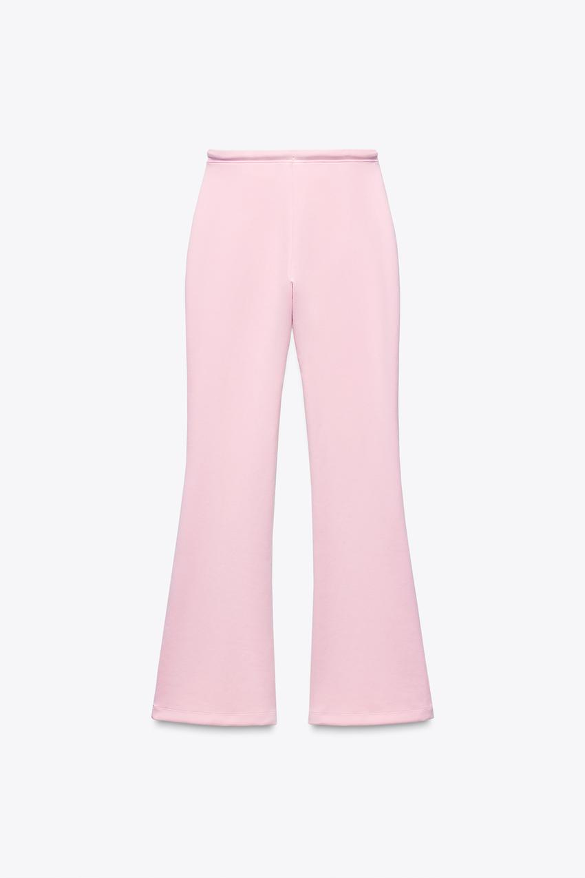 FLARE INTERLOCK PANTS WITH SEAMS