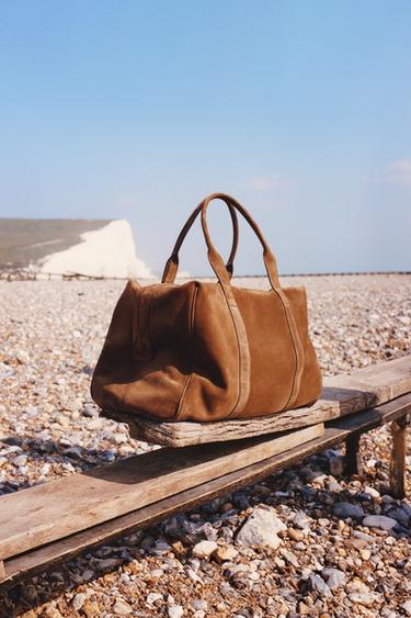 SAC À MAIN EN CUIR - Marron de Zara