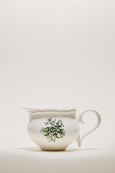 POT À LAIT FAÏENCE FLORAL - Vert olive de Zara - Image 4