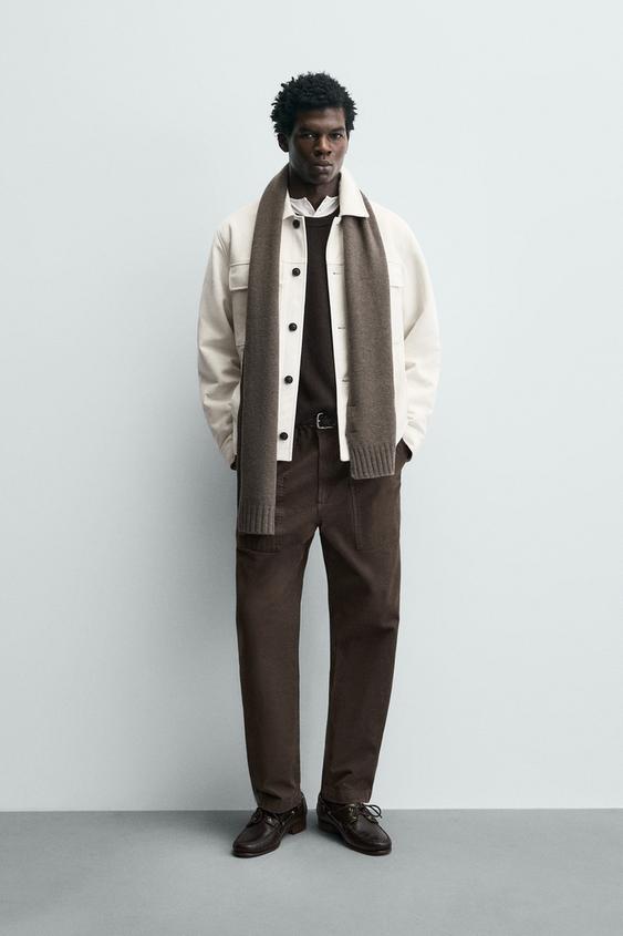 SOBRECAMISA EFECTO ANTE - Blanco roto de Zara - Imagen 0