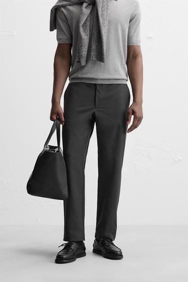 QUICK DRY CHINO TROUSERS - Grey by Zara