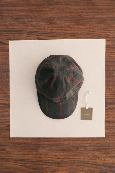ZARA TIMELESS - CHECK WAXED CAP - Green by Zara