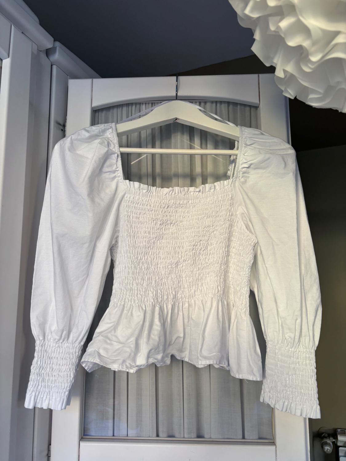 POPLIN TOP WITH ELASTIC TRIM - Image 2