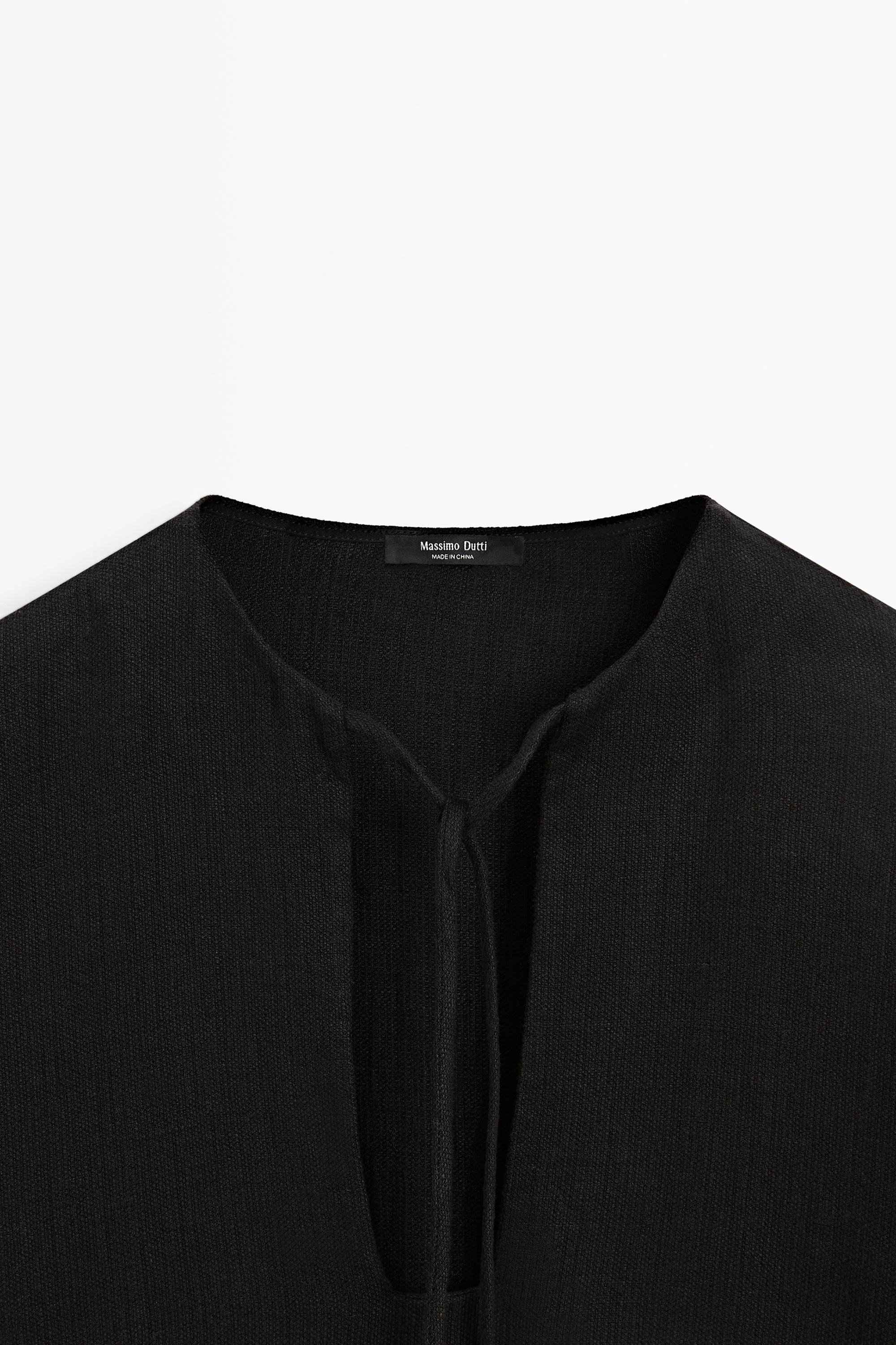 Mini-robe col officier 100 % lin