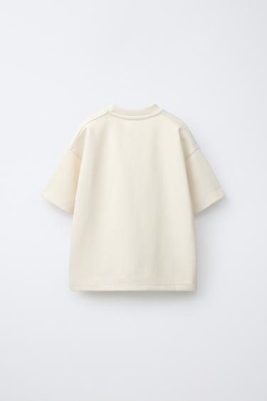 ENSEMBLE T-SHIRT ET BERMUDA INTERLOCK - Écru de Zara - Image 2