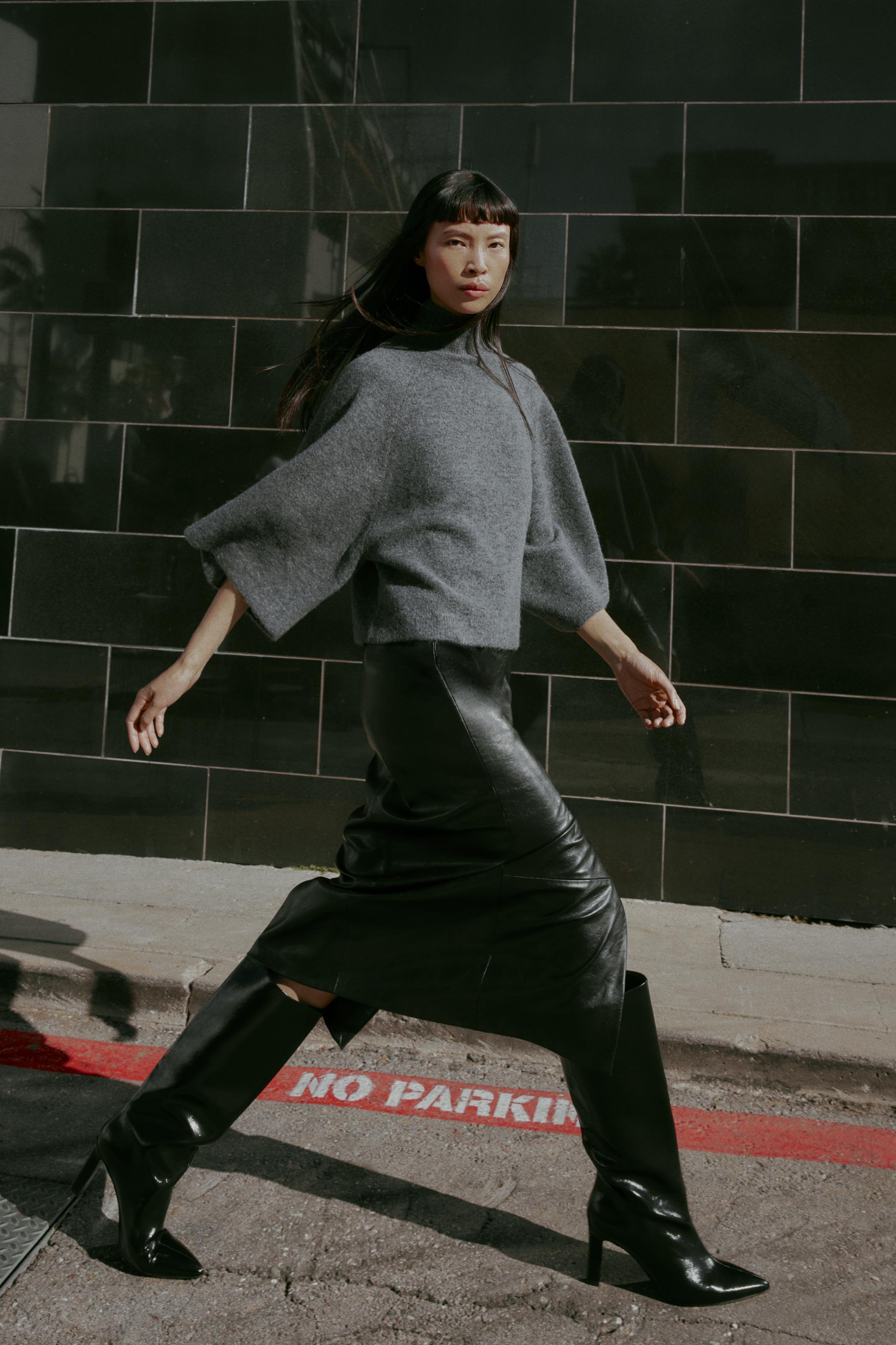 WIDE SLEEVE KNIT JUMPER - Bluish | ZARA United States