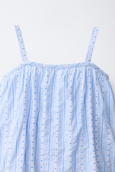 6-14 YEARS / STRIPE AND HEART PRINT PYJAMAS - Light blue by Zara