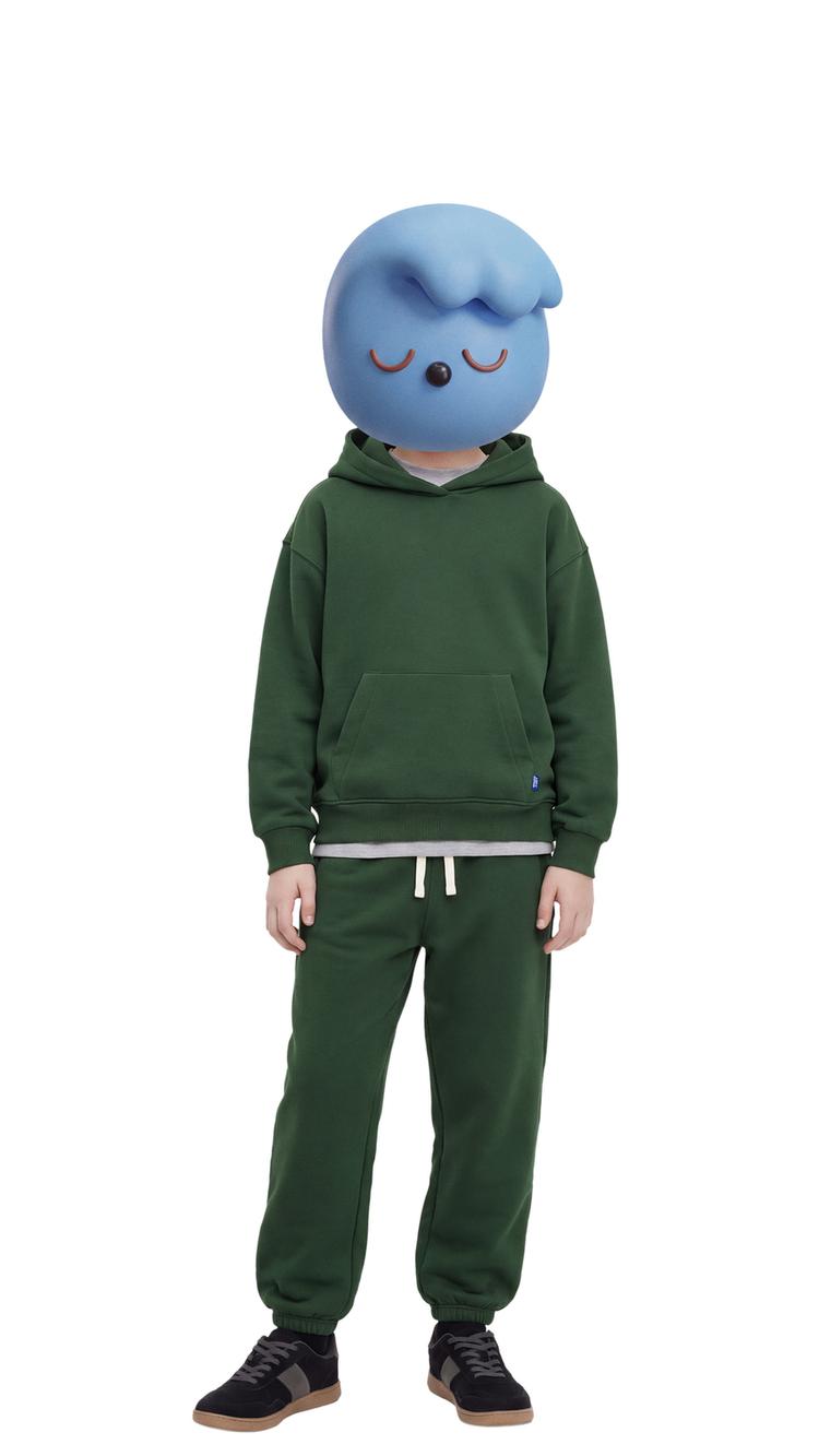 Sudadera lisa capucha