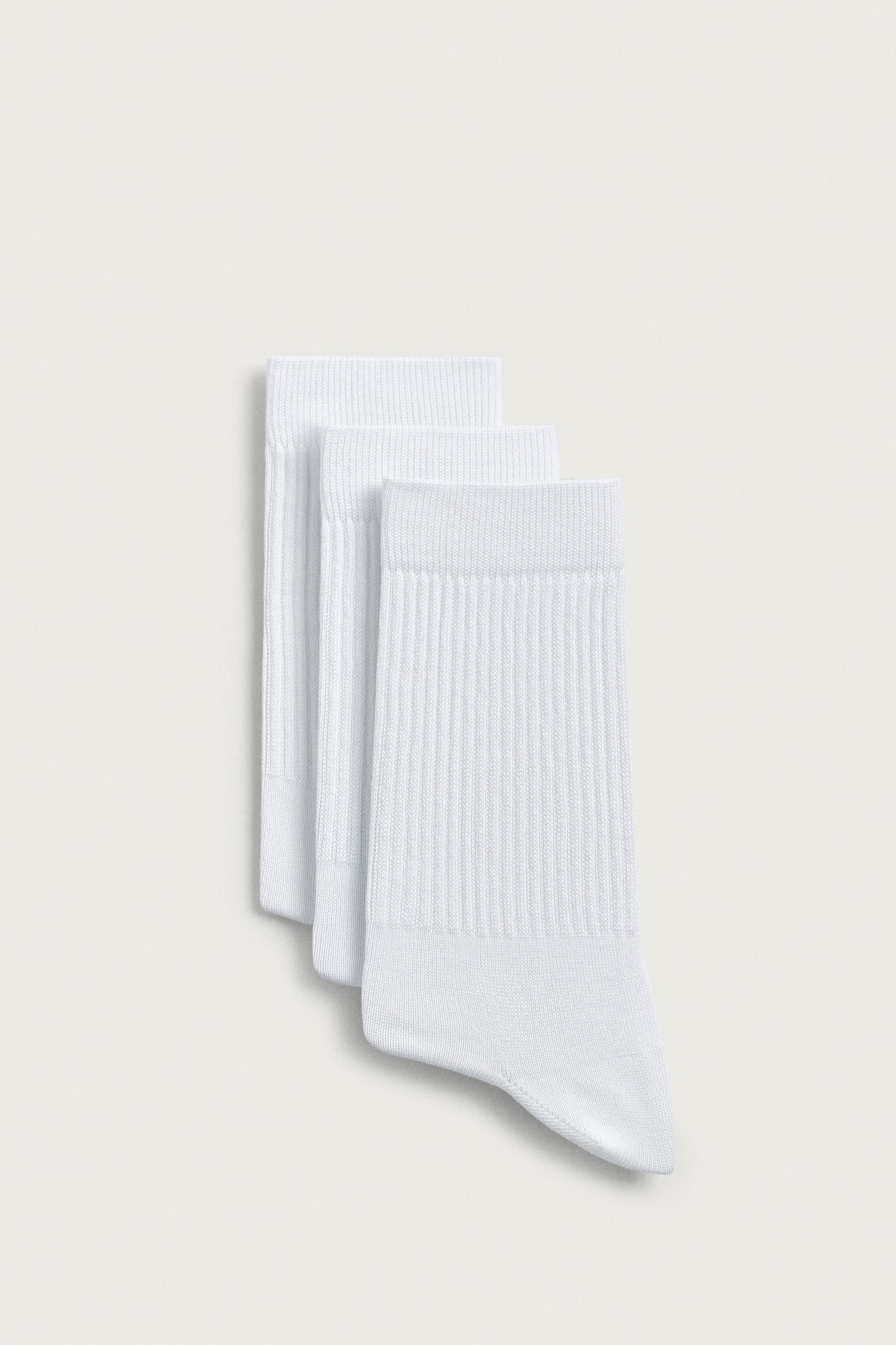 BASIC RIB SOCKS PACK 3 — White