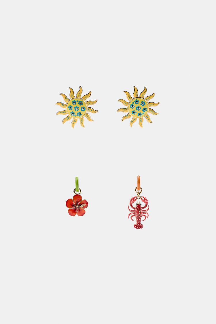 PAQUETE DE ARETES DE SOL Y LANGOSTA 4