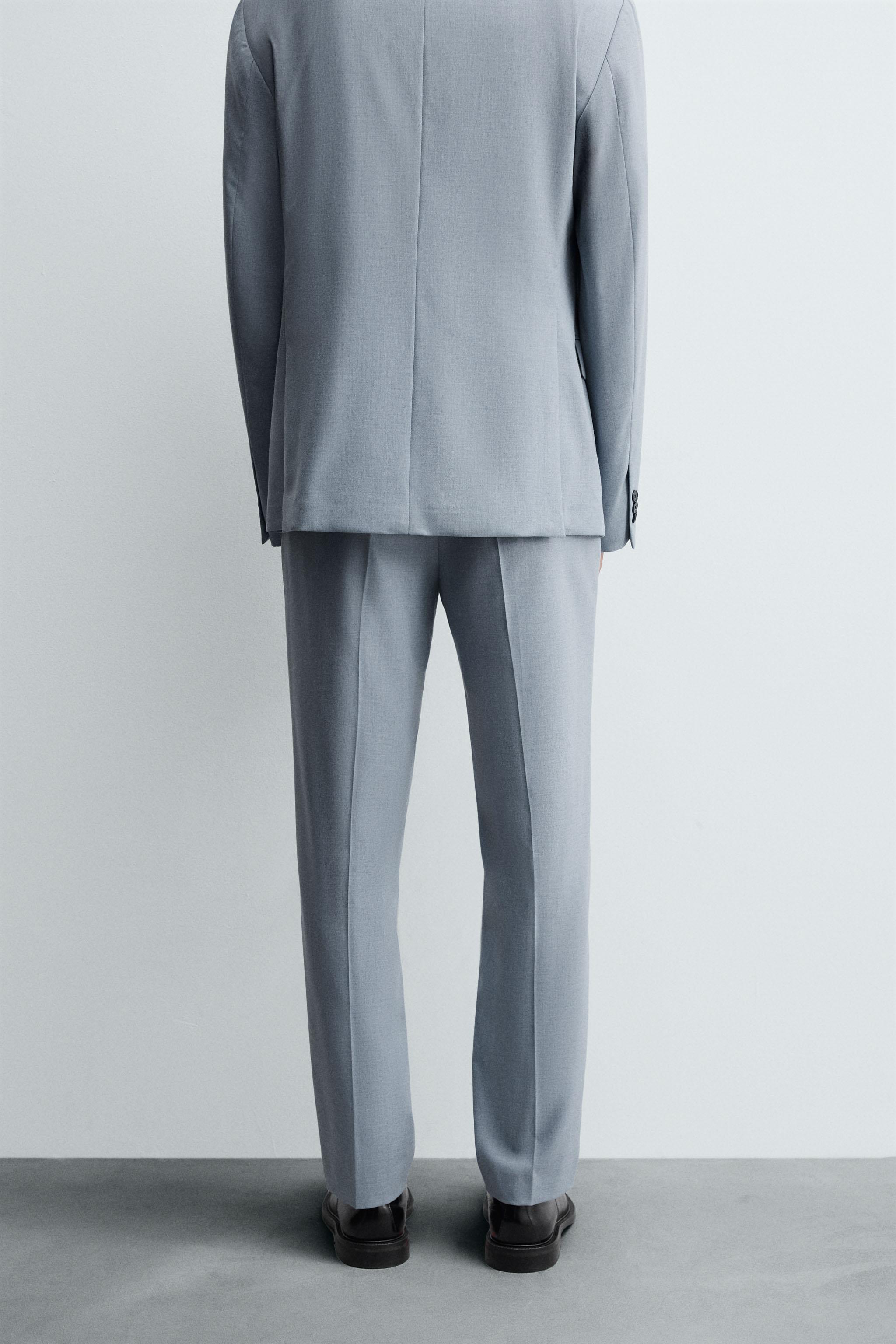 ZARA ブルーグレー パンツスーツ上下 M〜L 38 楽天市場】古着 ザラ ZARA パンツスーツ 上下 セットアップ XS